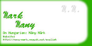 mark many business card