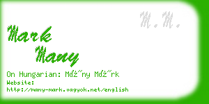 mark many business card